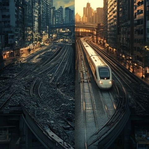 火车过桥问题:路程差与时间差的关系详解