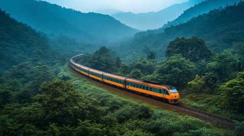 穿越夜色中的胶东半岛：青荣城际线的迷人旅程