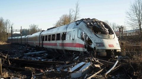 K7034次列车突发脱轨事故 旅客安全撤离无伤亡