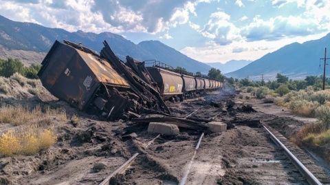 K7034次列车突发脱轨事故 旅客安全撤离无伤亡