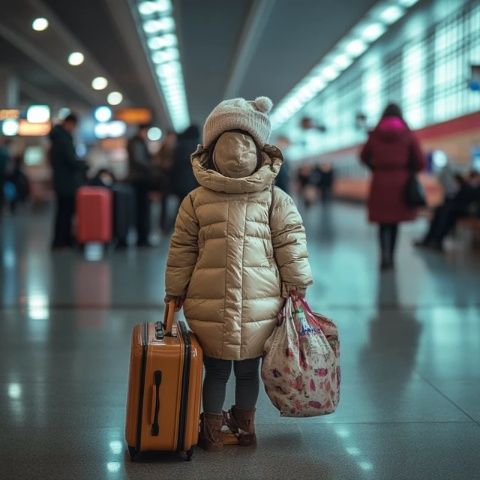 李女士在高铁上用袋子当座位,带给乘客真实的力量。