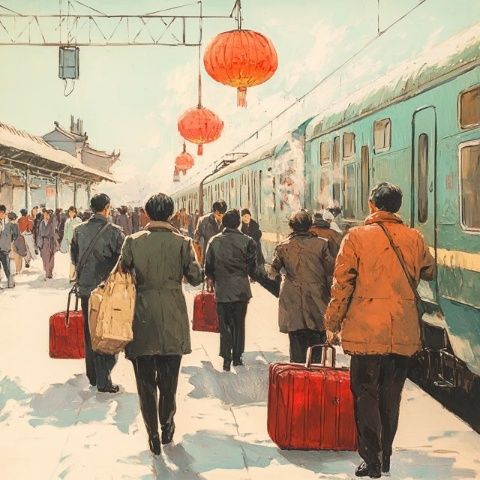 春运路上的运转值班员 列车值班员的春运