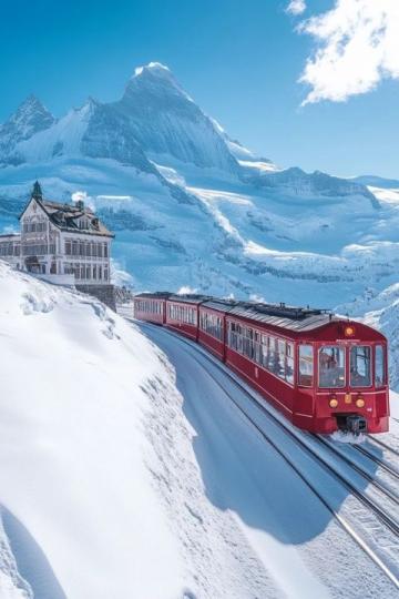 美美姥姥的慢生活欧洲旅游日记瑞士,雪山和观光火车