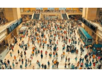 新年过后，正月初六,青岛火车北站，旅客上下车出站的景象，仿佛是一幅生动的画卷