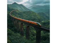 中国陕西省城际铁路C222次列车的独特之处：便捷路线与秦岭山区景色