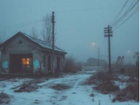 被这一幕感动到了！吉林白山，一辆绿皮火车在雪原的轨道上停靠着