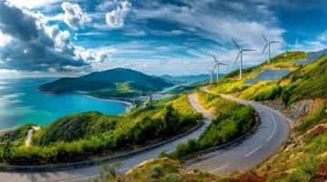 高铁穿越平潭海峡公铁两用大桥,到达小岛风光