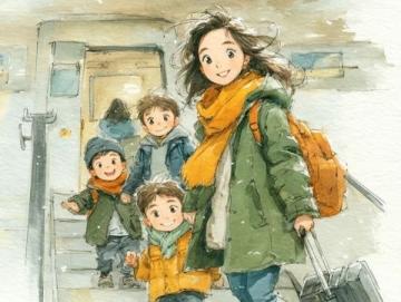 四月车站:大妈临上车仍忘我跳舞