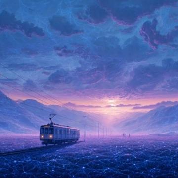 雪夜列车驶向童话的旅途