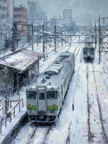 列车上看春雪 春雪列车