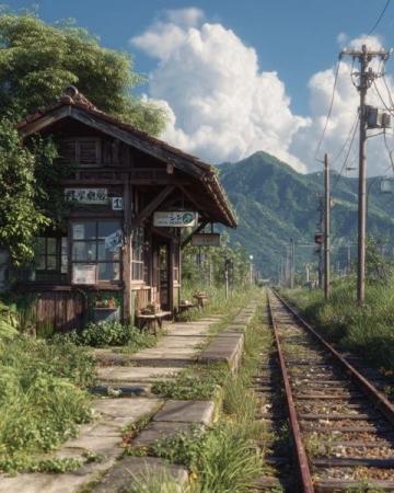 火车驶入湖南:乡村美景与陈旧房屋的对比