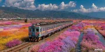 初春东北平原 D512/513列车如银龙穿行 精彩舞狮添喜庆
