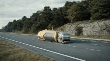 独特自驾：男子用货车拖火车车厢，挑战与创意并存的公路之旅