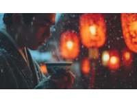 清晨郑州偶遇：雨中胡辣汤店里的从容身影