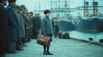 张伟携行囊赴上海求学 父亲张江车站送别默默站立