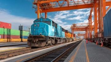 东营港列车 组图|东营港疏港铁路首列集装箱列车开行