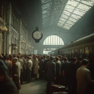 工作日车站一幕：列车启动前的紧张瞬间令人心跳加快