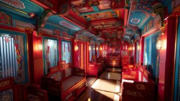 石家庄地铁车厢内景