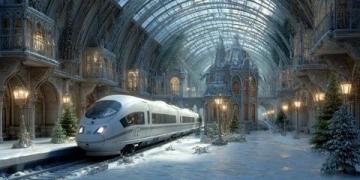 1月4日，哈尔滨西站迎首趟冰雪主题高铁G127盛况空前