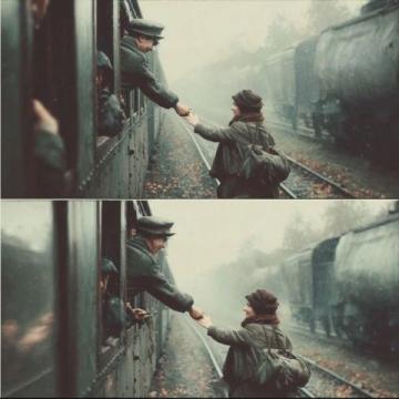 1948火车站台的合影：两个年轻人的希望与勇气跨越时代