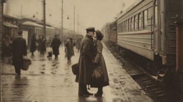 1948火车站台的合影：两个年轻人的希望与勇气跨越时代