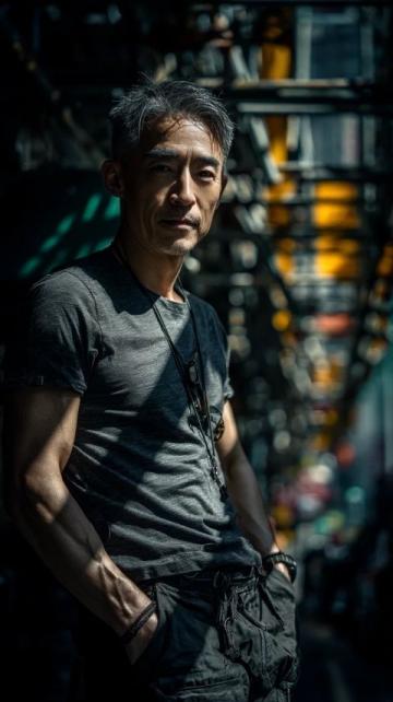 花白头发的技术顾问站在长沙火车站入闸口前