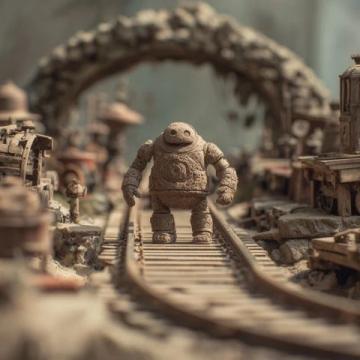 各式火车轨道与列车模型集合