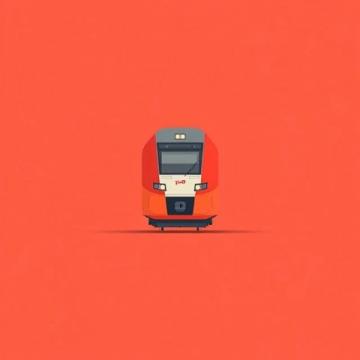 橙色双层火车_火车双层列车