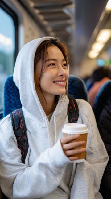 在长沙开往北海的动车上,有一位女乘客在动车即将启动的前10秒就提前下车丢弃垃圾