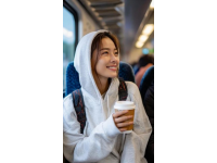 在长沙开往北海的动车上，有一位女乘客在动车即将启动的前10秒就提前下车丢弃垃圾