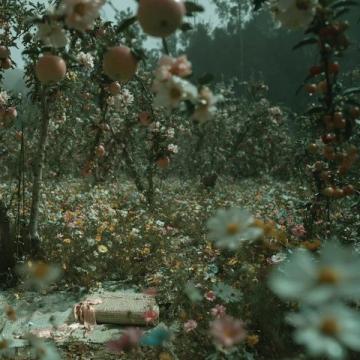 列车穿花超梦幻-列车 花
